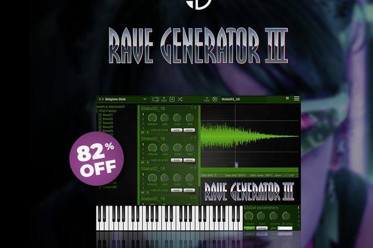 Rave Generator 3 virtual instrument on sale for $29 USD