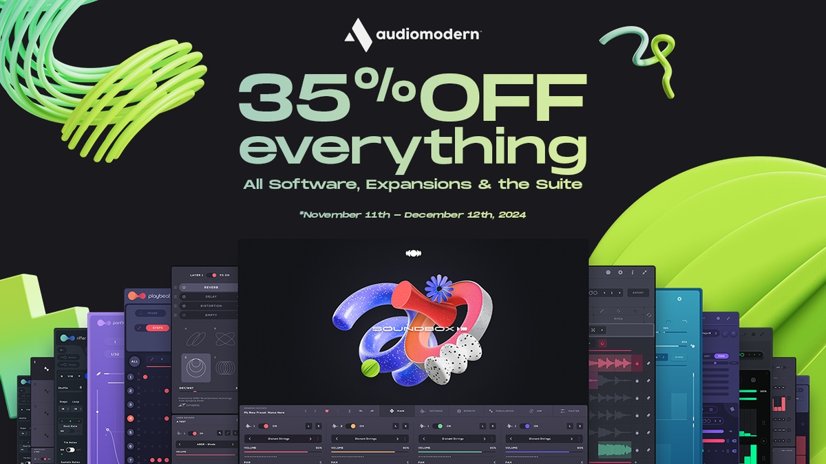 Get 35% OFF creative plugins, instruments & expansions by Audiomodern