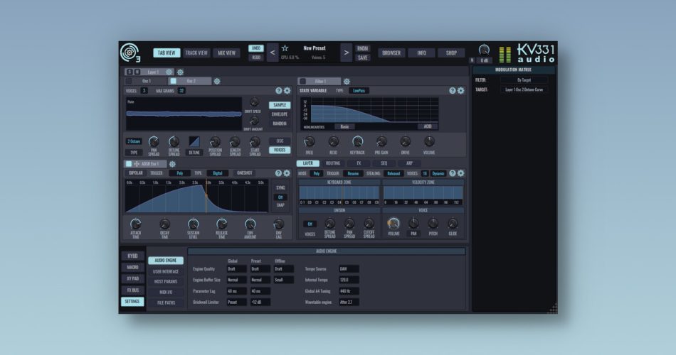 KV331 Audio updates SynthMaster 3 beta with granular oscillator