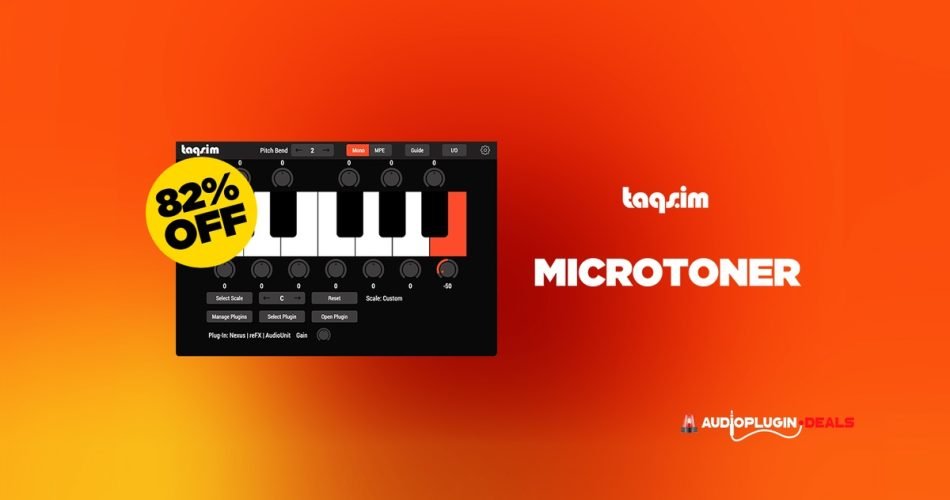 Save 82% on MicroToner microtonal MIDI plugin by TAQSIM