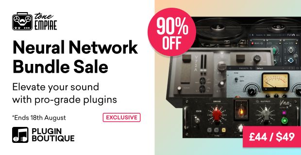 Save 90% on Neural Network Bundle by Tone Empire