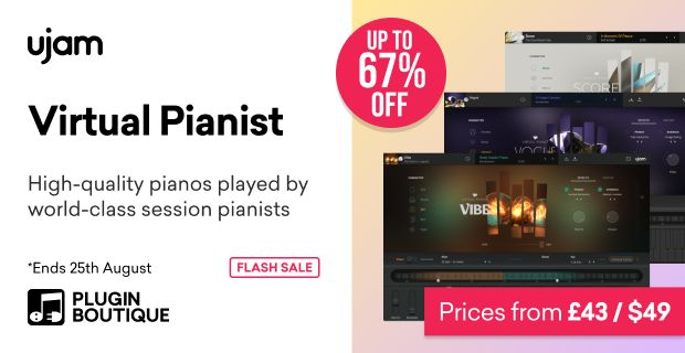 Virtual Pianist series instruments by UJAM on sale for $49 USD