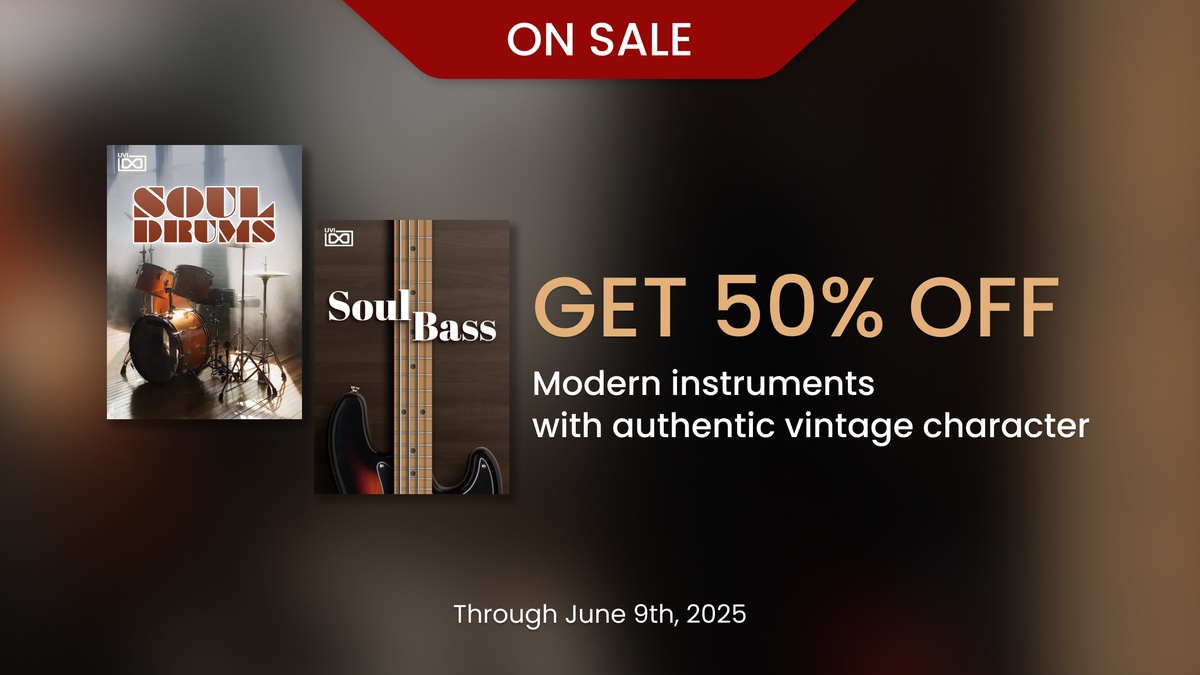 UVI offers 50% off on Soul Bass & Drums virtual instruments