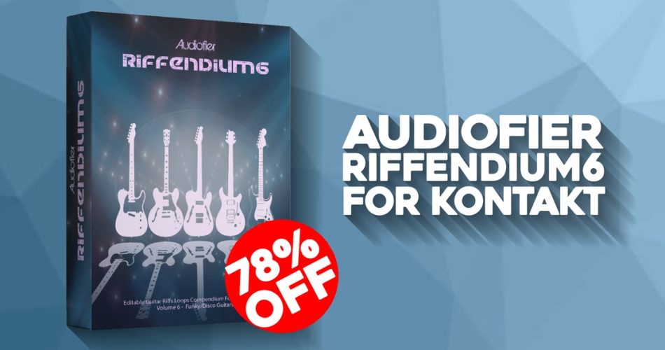 Audiofier Riffendium 6: Funky/Disco for Kontakt on sale for $19 USD