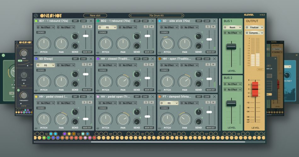 Klevgrand updates OneShot drum sampler plugin to v1.0.3