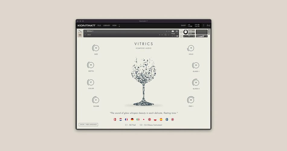 Kompose Audio releases Vitrics sample library for Kontakt