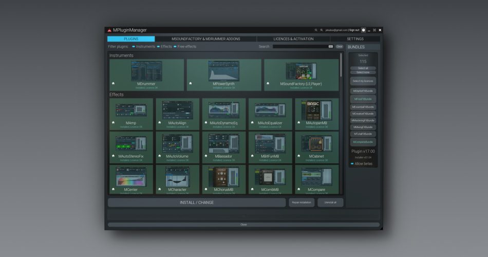 Meldaproduction updates plugins to v17 incl. new MPluginManager