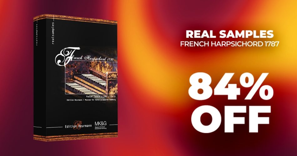 Save 84% on French Harpsichord 1787 for Kontakt by Realsamples