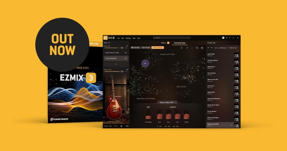 Toontrack releases EZmix 3 mixing & mastering effect plugin