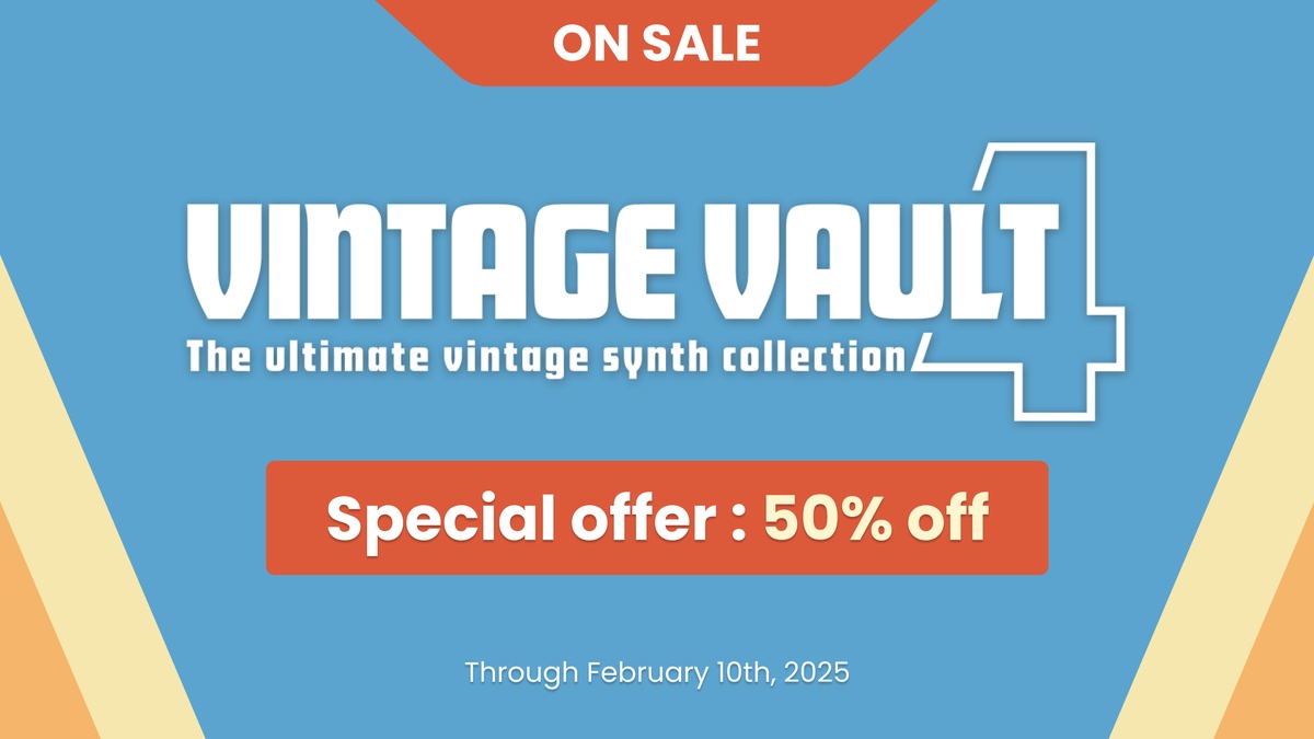 Save 50% on Vintage Vault 4 synthesizer collection by UVI