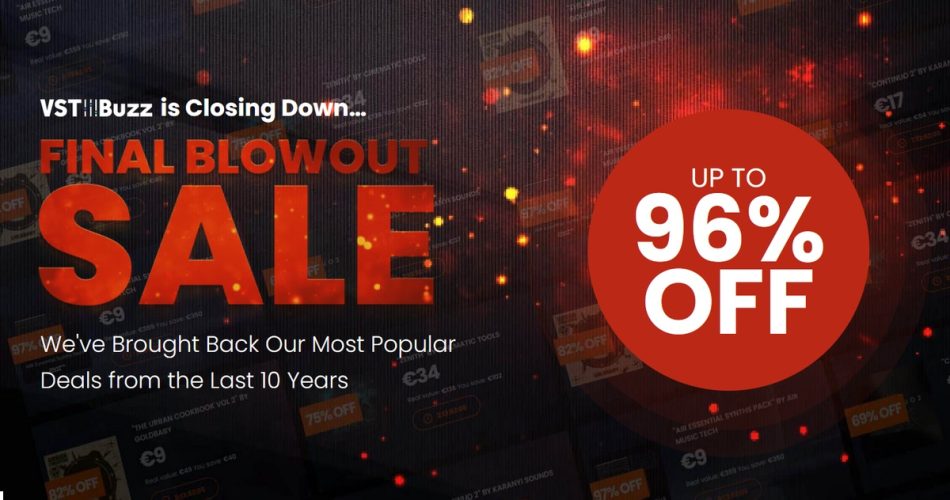 Last few days! VST Buzz Closing Down Sale: Save big on plugins & sounds