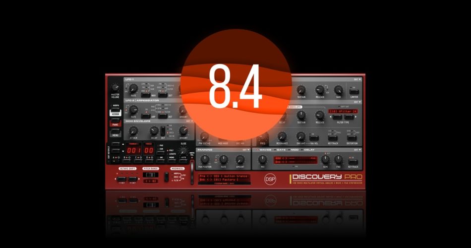 discoDSP updates Discovery Pro synthesizer to v8.4