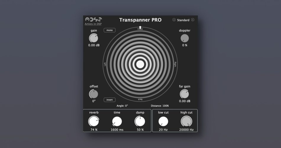 Artists in DSP releases Transpanner PRO 3D panning plugin