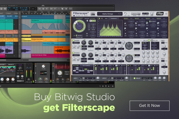 Buy Bitwig Studio, get u-he Filterscape for FREE