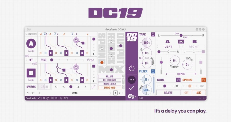 Goodhertz releases DC19 playable delay effect plugin