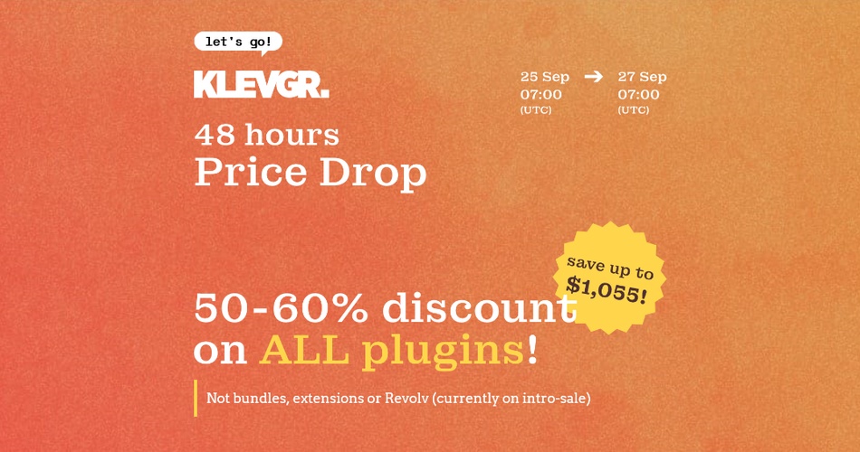 Klevgrand 48-Hour Flash Sale: Save up to 60% on plugins