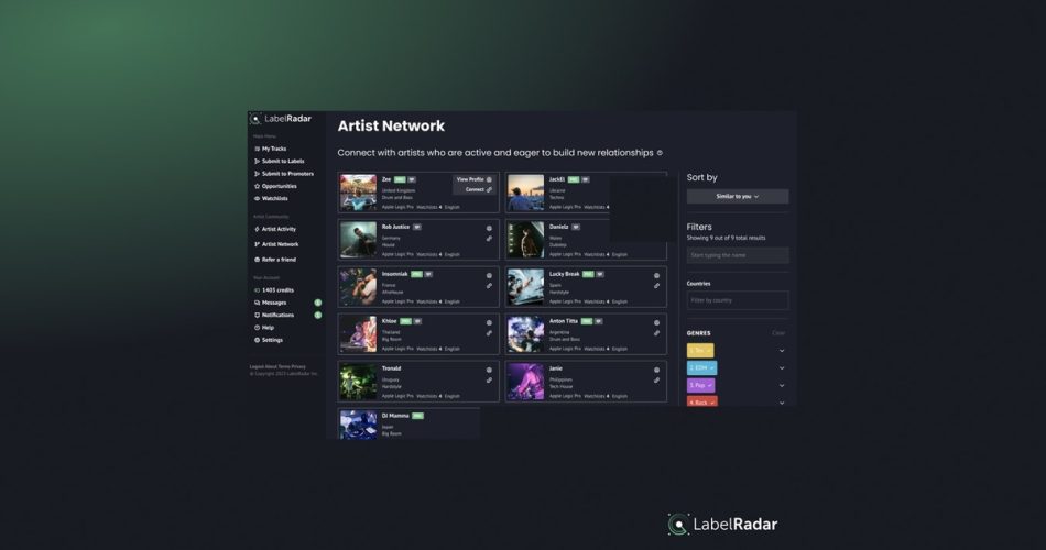 LabelRadar introduces new way to connect and collaborate with Artist Network