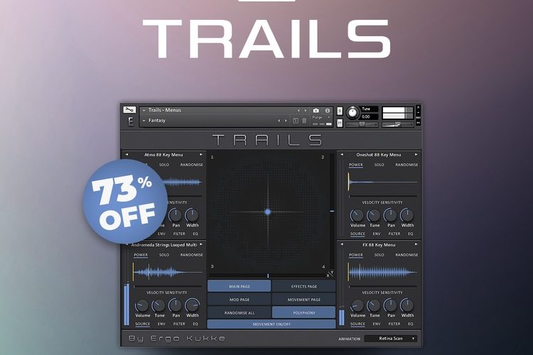 Save 73% on Trails cinematic Kontakt sample library by Ergo Kukke