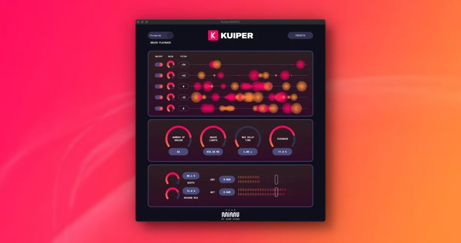 MiMU releases Kuiper granular delay effect plugin (VST3/AU)