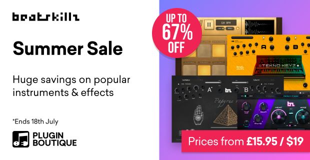Save up to 67% on BeatSkillz virtual instruments & effects