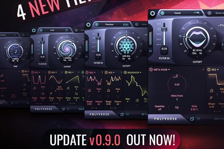 Polyverse Music updates Filterverse creative filter plugin to v0.9.0