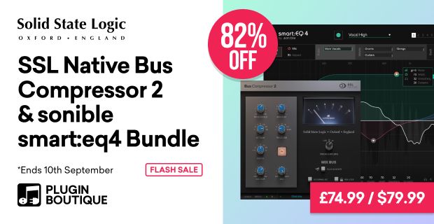 Save 83% on SSL Native Bus Compressor 2 & sonible smart:eq 4