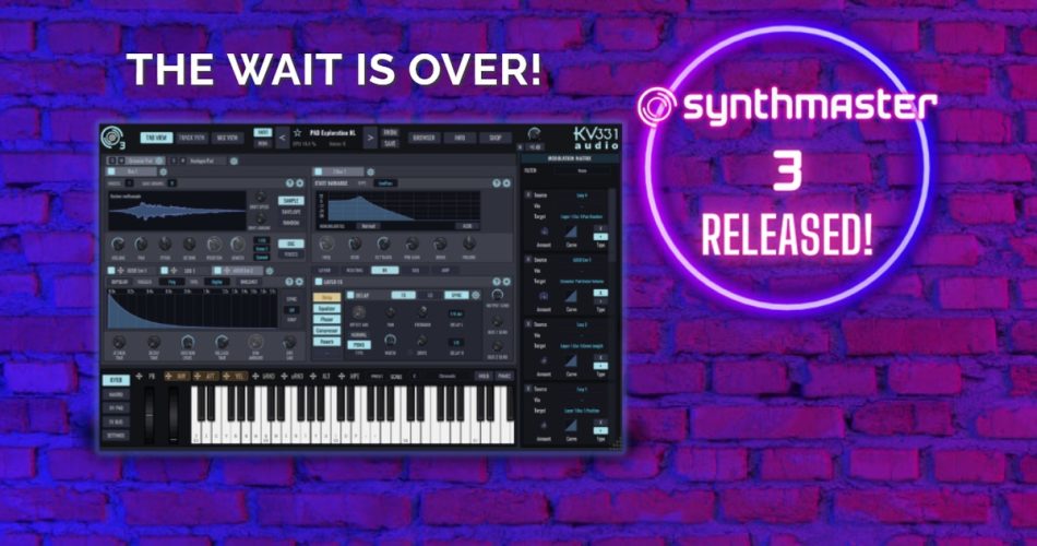 KV331 Audio releases SynthMaster 3 software synthesizer