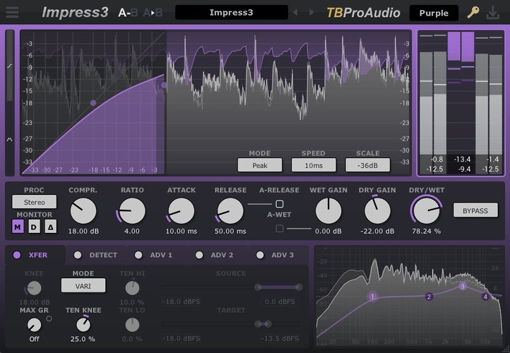 TBProAudio releases Impress3 wideband stereo compressor plugin