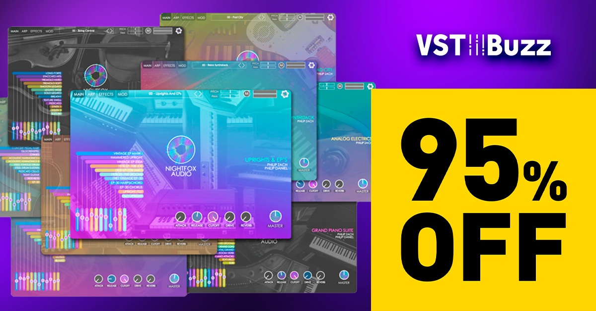 Save 95% on Nightfox Audio virtual instruments bundle
