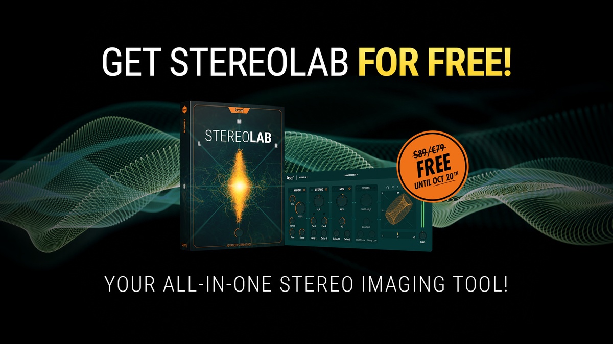 FREE: Stereolab stereo imaging plugin by BOOM Library (limited time)