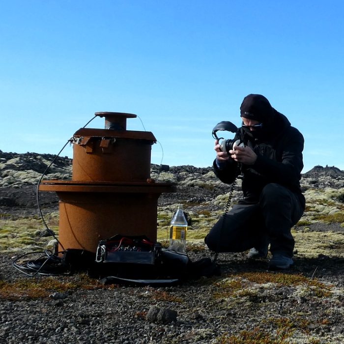 Hidden Sound Pipe in a Lava Field