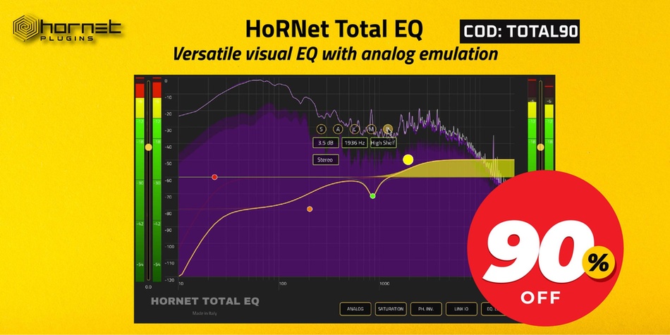 HoRNet Plugins TotalEQ equalizer plugin on sale at 90% OFF