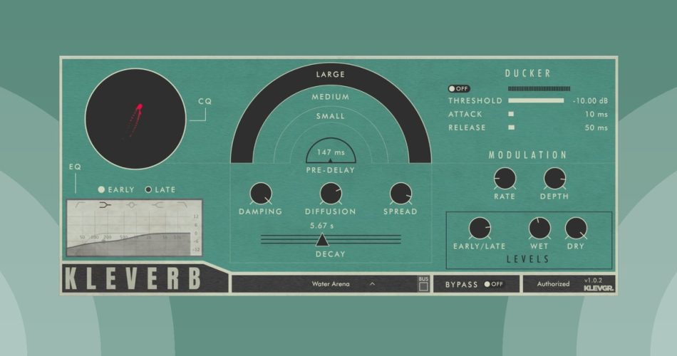 Save 58% on Kleverb algorithmic reverb plugin by Klevgrand