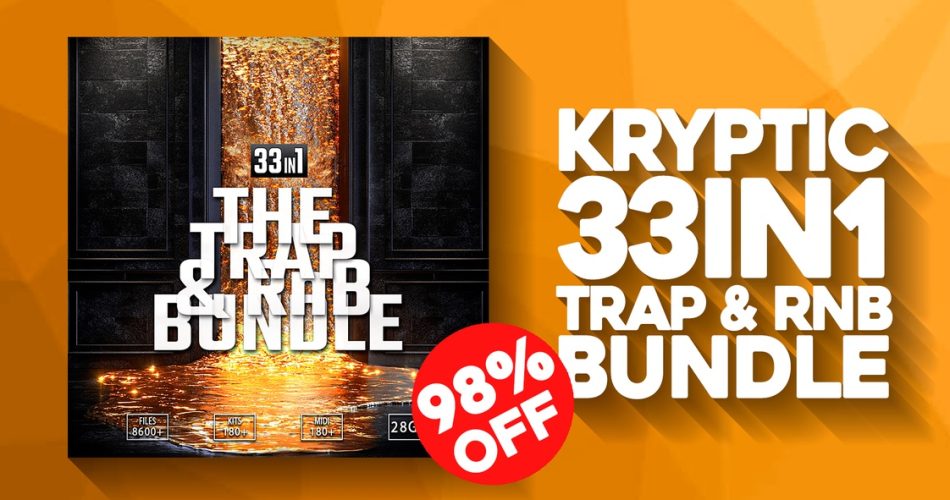 33-in-1 Trap & RnB Bundle by Kryptic Samples on sale for $9.95 USD