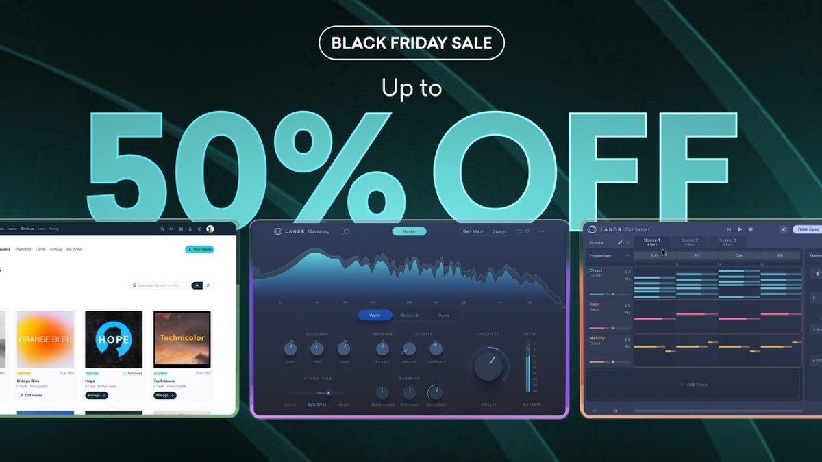 LANDR Black Friday Sale: Save up to 50% on AI-powered plugins