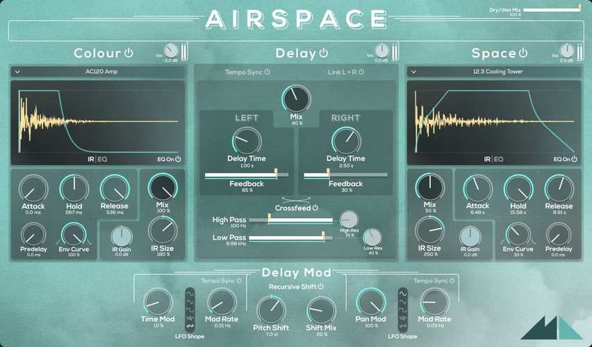 ModeAudio releases Airspace hybrid reverb & delay plugin