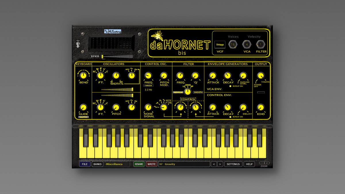 NUSofting updates daHornet bis virtual synthesizer to v3.1.0