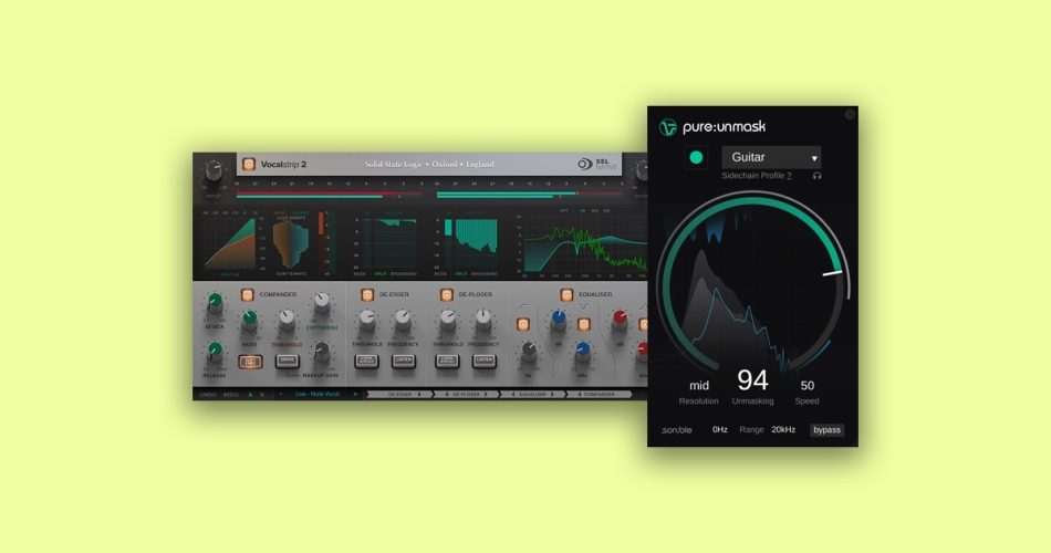 SSL Vocalstrip 2 and sonible pure:unmask on sale for .99 USD!