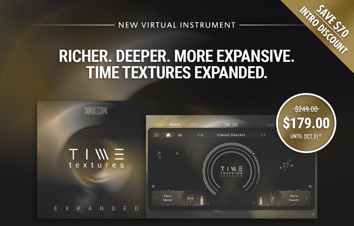 Sonuscore launches Time Textures Expanded virtual instrument