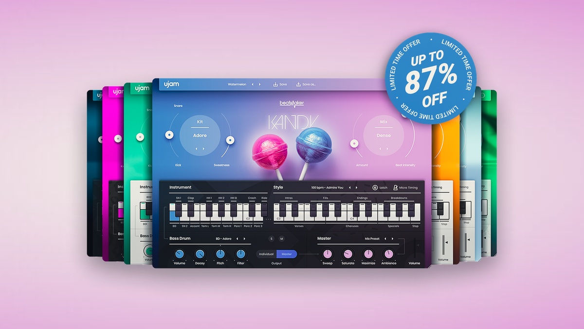 Save up to 87% on Beatmaker series plugins by UJAM