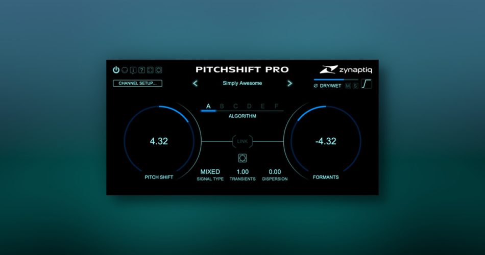 Pitchshift PRO pitch-shifting plugin by Zynaptiq on sale for 9 USD