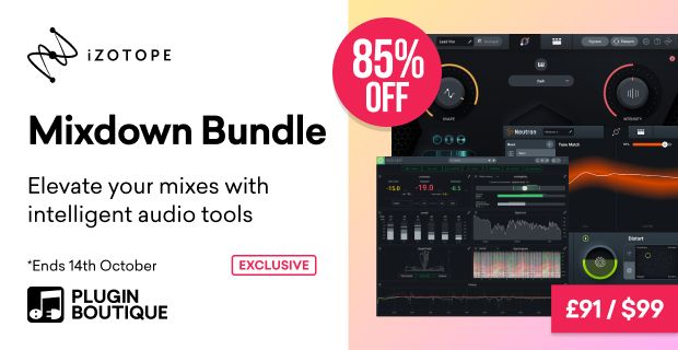 iZotope Mixdown Bundle: Neutron 4, Nectar 4 & Insight 2 for $99 USD