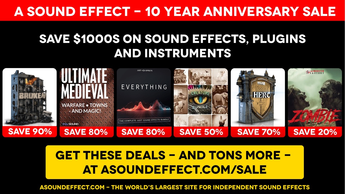 A Sound Effect celebrates 10th anniversary with world’s largest independent sound community sale