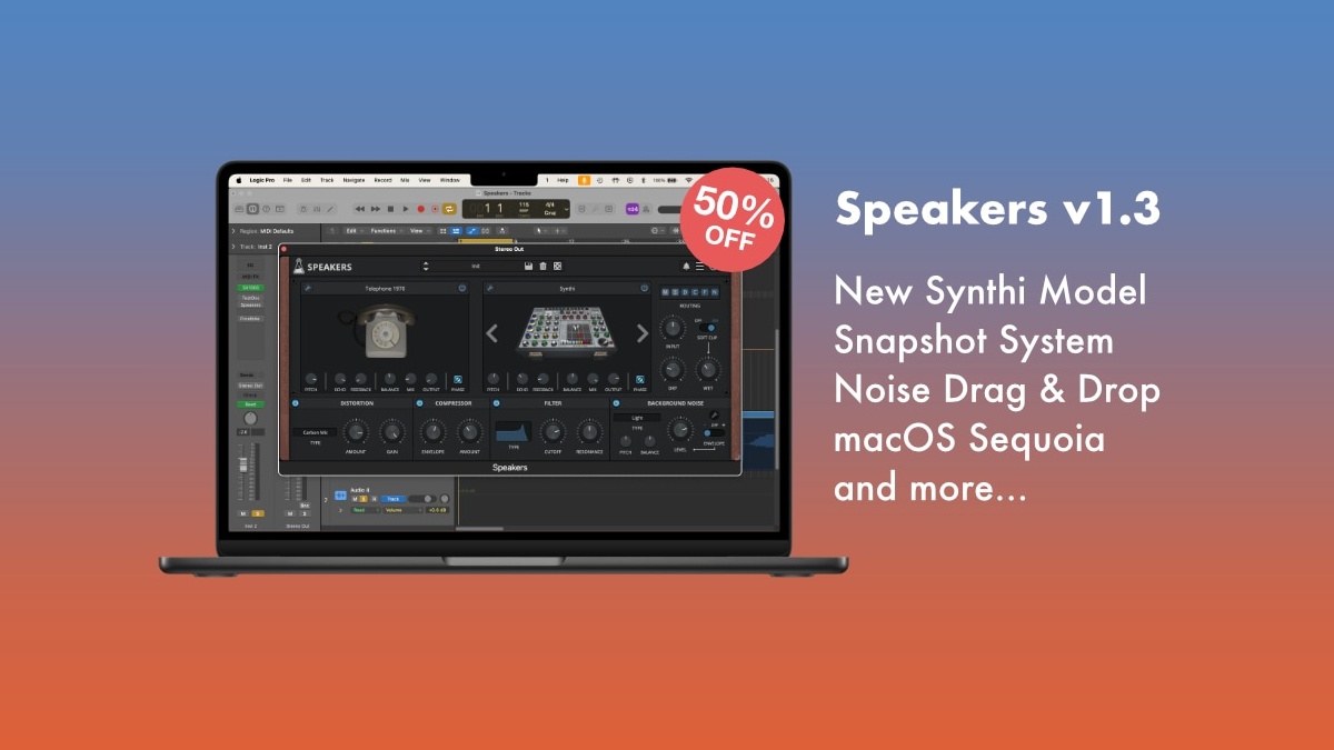 AudioThing updates Speakers microphone & speaker emulation to v1.3