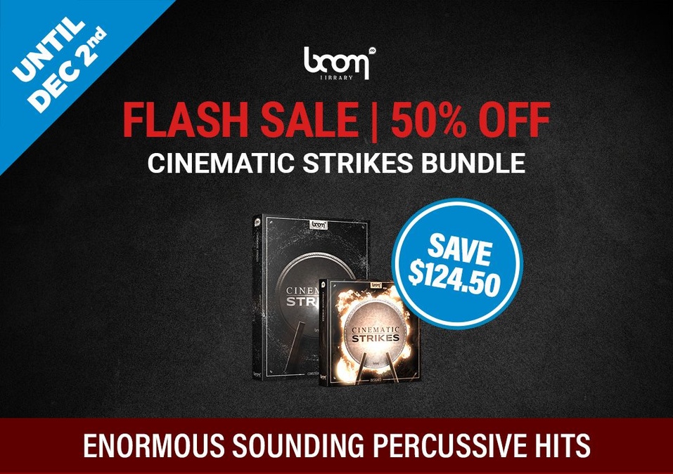 Save 50% on Cinematic Strikes bundle by BOOM Library