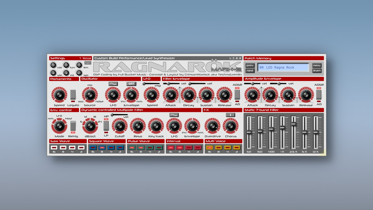 Full Bucket Music releases Ragnarök 2.0.0 software synthesizer