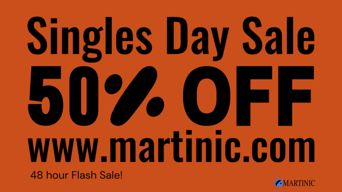 Martinic Singles Day Sale