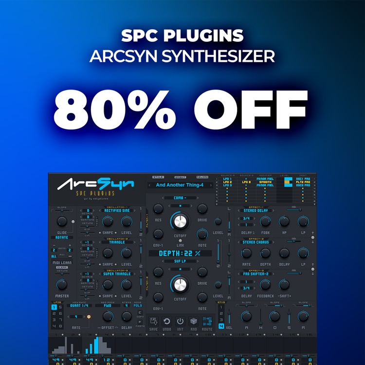 Save 80% on ArcSyn Synthesizer by SPC Plugins