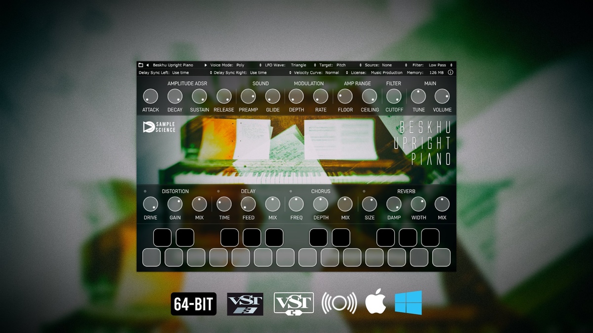 SampleScience releases Beskhu Upright Piano free virtual instrument