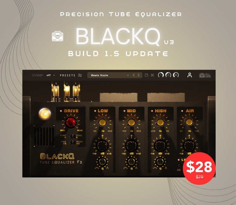 Tone Empire updates Black Q V3 tube equalizer to build 1.5